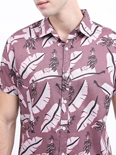 Image of KETCH Men Slim Fit Printed Half Sleeve Shirt