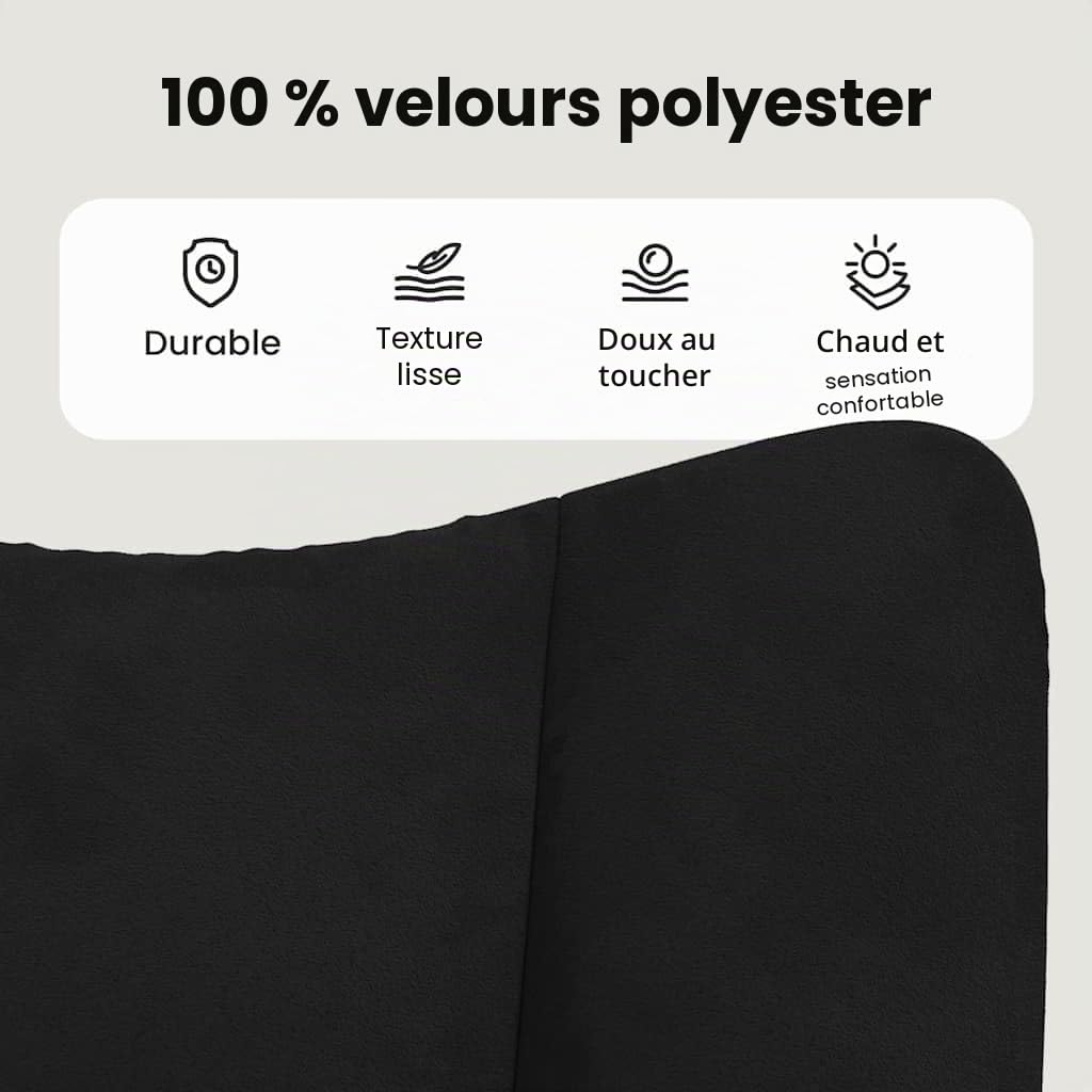 vidaXL Chaise à Bascule Chaise de Relaxation Siège de Relaxation Fauteuil de Salon Salle de Séjour Siège de Salon Maison Noir Velours