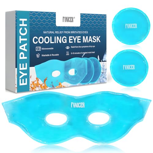 Antifaz Gel Frío para Hinchazón de Ojos,Máscara de Ojeras refrescante y caliente,Máscara depara Ojos Reutilizable,Antifazde Gel Frío,2x Parches Ojospara Bolsas,Adecuado para uso doméstico