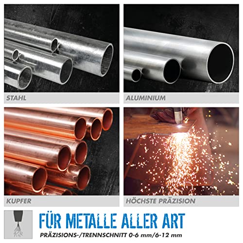 Foto von Güde 20095 Plasmaschneider GPS-K Aircut 40 AK (Plasma Cutter, integrierter Kompressor, Metall schneiden bis 12 mm Stärke, 2,5 m Schneidbrenner mit Rollenführung)