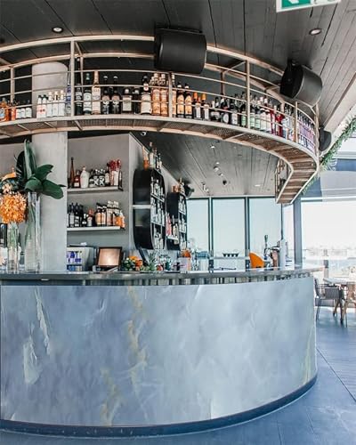 Image of VOLITO V-Blue Modern Marble Wallpaper, 60x200cm, Self-Adhesive, Waterproof & Oil-Proof, Kitchen & Cabinet Makeover