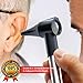 Serenelife Compact Fiber Optic Otoscope - Digital Bright LED Ear Light Design & 3x Magnification with Travel Case - Washable Speculum Tip - SLOTOSPE02,Black