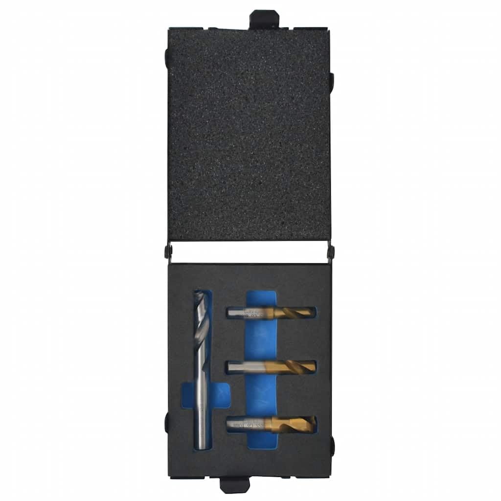 Lot de 4 forets à souder HSS en acier 6,5 à 10 mm avec boîte robuste pour réparation et montage sur acier inoxydable et métal