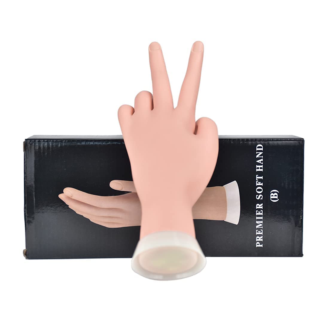 NAILWIND Practice Hand for Acrylic Nails, Fake Nail Hand Practice, Flexible Bendable Mannequin Rubber Hand, Manicure Hands Nails Art Hand Training Hand for Nail Practice 1-Pcs 2
