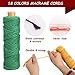 Macrame Cord 3mm x 594 Yards, 18 Rolls Natural Colored Macrame Cotton Cord Rope Kit Color Variety Macrame Jute Twine String 4 Strand Twisted for Wall Hanger Plant Hanging DIY Knitting Macrame Supplies