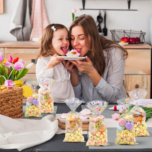 160 Pcs Wildflower Cellophane Treat Bags