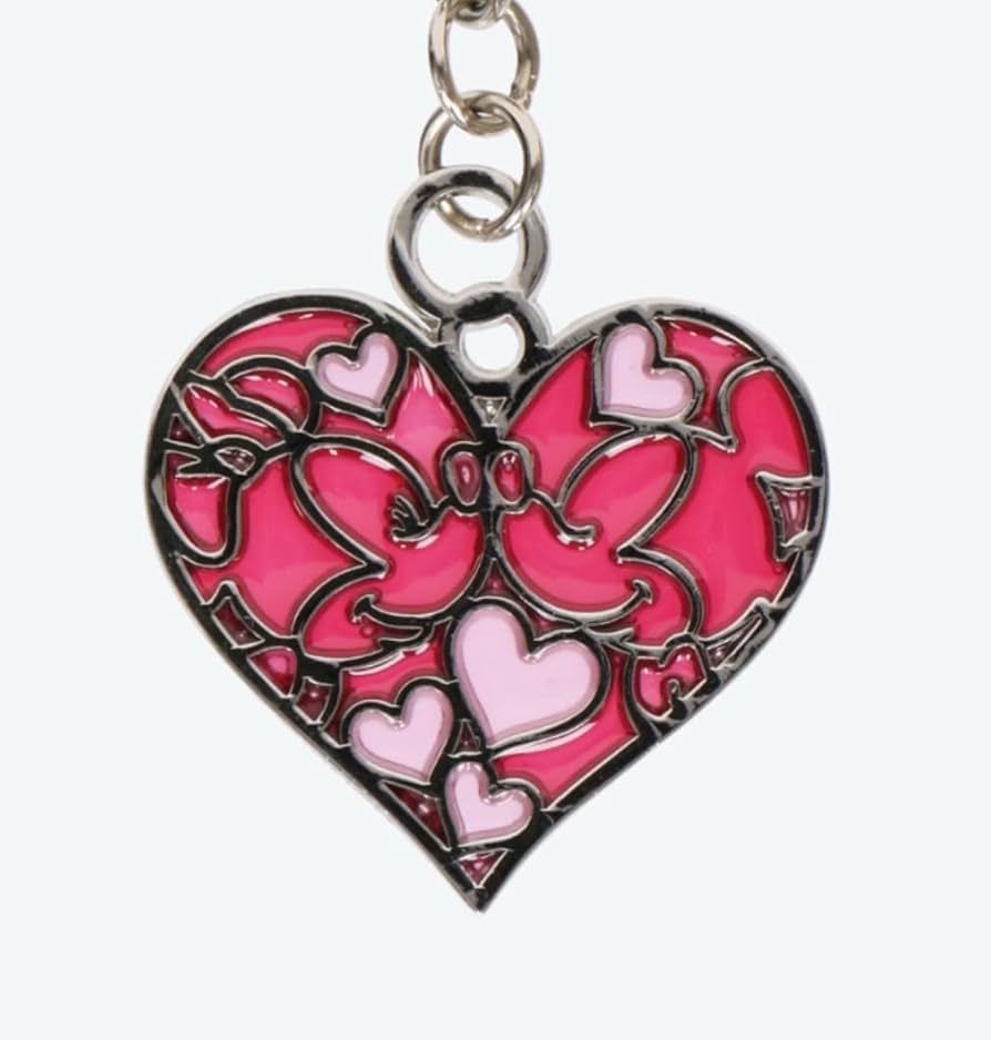 Amazon.co.jp: ミッキー＆ミニー キーチェーン ラブラブ ハート型 東京