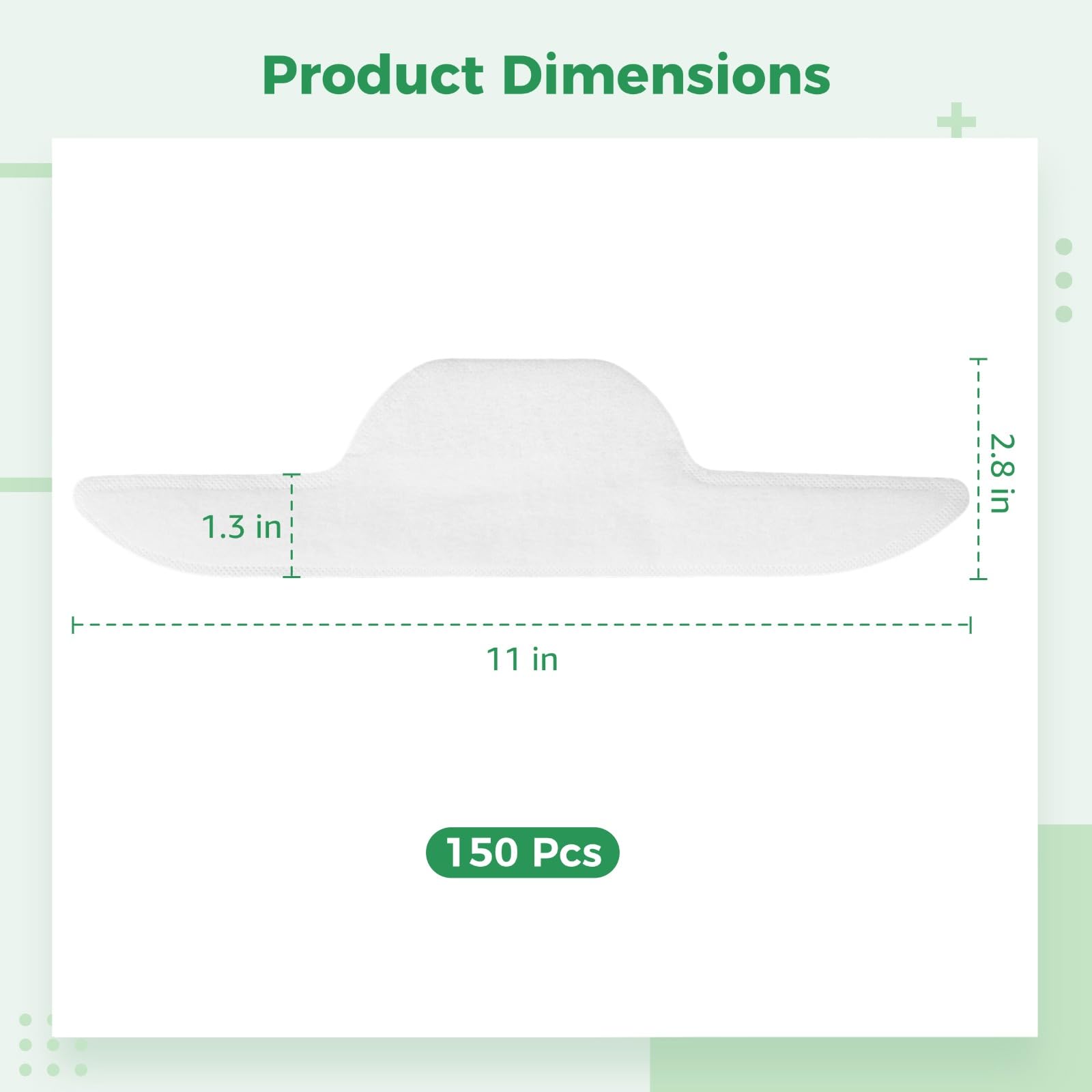 150 almohadillas de sudor para protectores de cuello para hombres y mujeres, almohadillas desechables para el sudor, autoadhesivas invisibles, almohadillas antisuciedad para el cuello