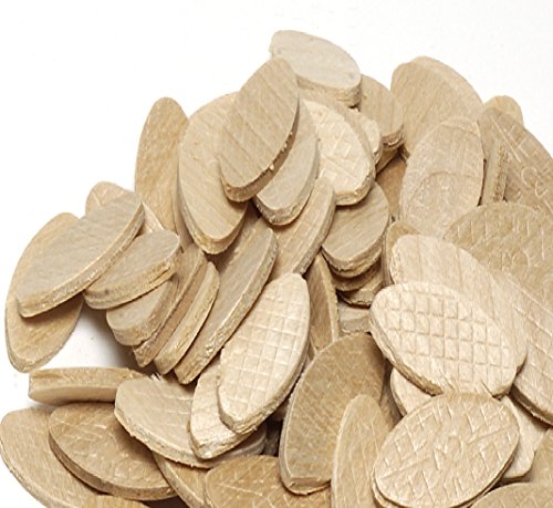 wolfcraft 2995404 Compressed Wafer Shaped Wood Joining Biscuits for Joining Wood Pieces, #R3, 90 Piece Jar