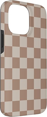 Miniatura 3 de Funda para iPhone 14 Pro Max Cute Classic Dark Brown Checkered Big Checkerboard