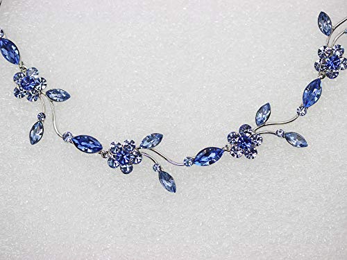 Image of Faship Gorgeous Rhinestone Crystal Floral Necklace Earrings Set