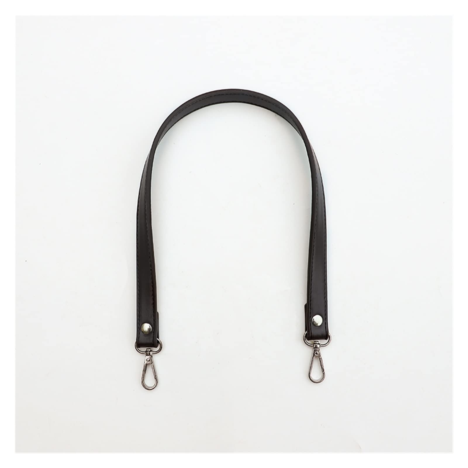 2 Sangles De Sac Courtes Amovibles Noires - 60 Cm X 1.2 Cm, Fermoir Alliage