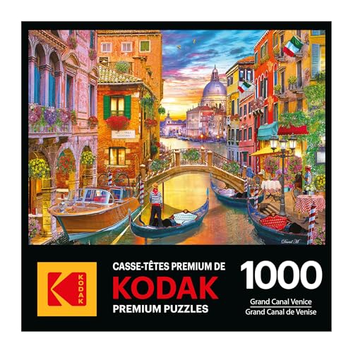 Rompecabezas de 1000 piezas RoseArt Kodak Premium Gran Canal de Venecia | Tamaño final 48,9 x 67,7 cm, piezas totalmente entrelazadas, incluye póster de regalo, fabricado en EE.UU. miniatura 5
