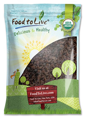 Food to Live California Organic Raisins, 12 Pounds – Thompson Seedless Select, Sun-Dried, Non-GMO, Kosher, Unsulphured, Bulk, No Oil Added