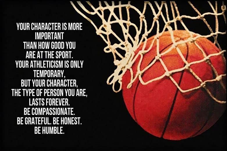 Basketball Your Character is More Important Than How Good You Are at The Poster Rompecabezas de 500 piezas Desafiantes Adultos Adecuado como