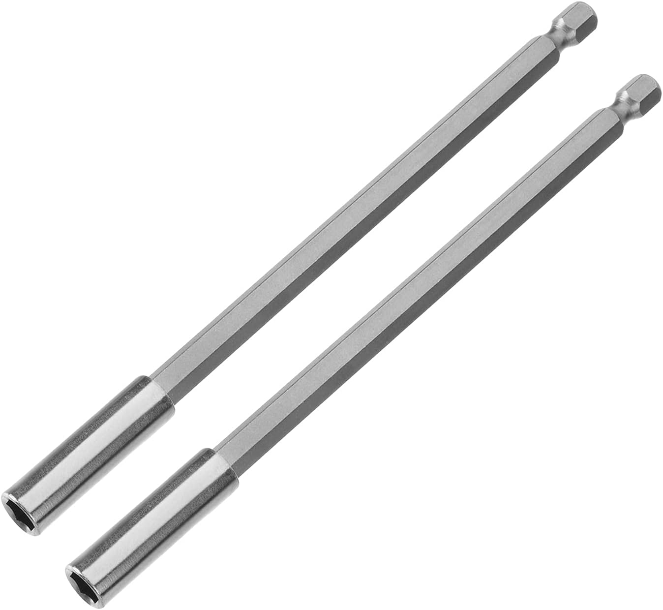 Bettomshin Utoolmar 1/4 Inch Hex Shank by 150mm Bit Holder Extension, Quick Release Screwdriver Drill Bit Power Tool 2Pcs