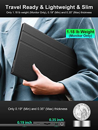 2.5K Portable Monitor, 16" 2520X1680， 1500:1 Ips Laptop Monitor, Slim Lightweight Usb C Hdmi Computer Display, Gaming Screen With Speakers, Travel Monitor For Mac Pc Phone Ps4/5 Xbox Switch #TOP3