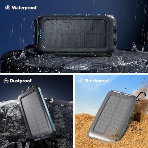 Cargador Solar Power Bank 49800mAh Portátil Azul miniatura 5
