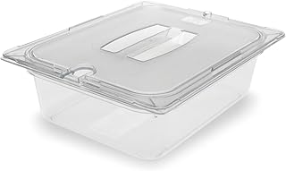 Storplus 1/2-Size Food Pan for Catering, Buffets, and Restaurants, Polycarbonate, 4 Inches Deep, Clear