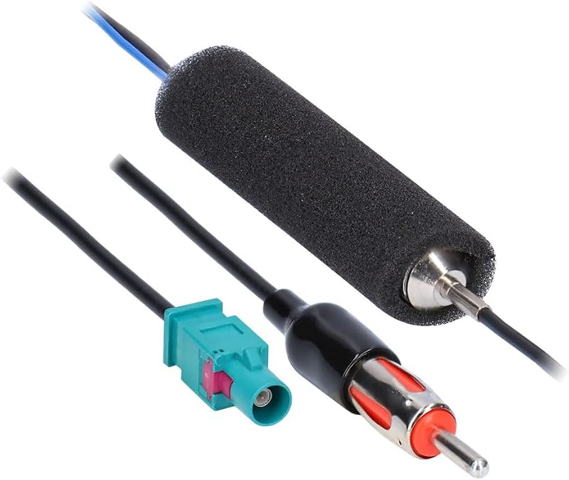 Metra 40-EU55 Antenna Adapter for European, Black | Connects factory mast plug into car stereo head unit, no splicing needed, quick snap-in install, corrosion-resistant, black
