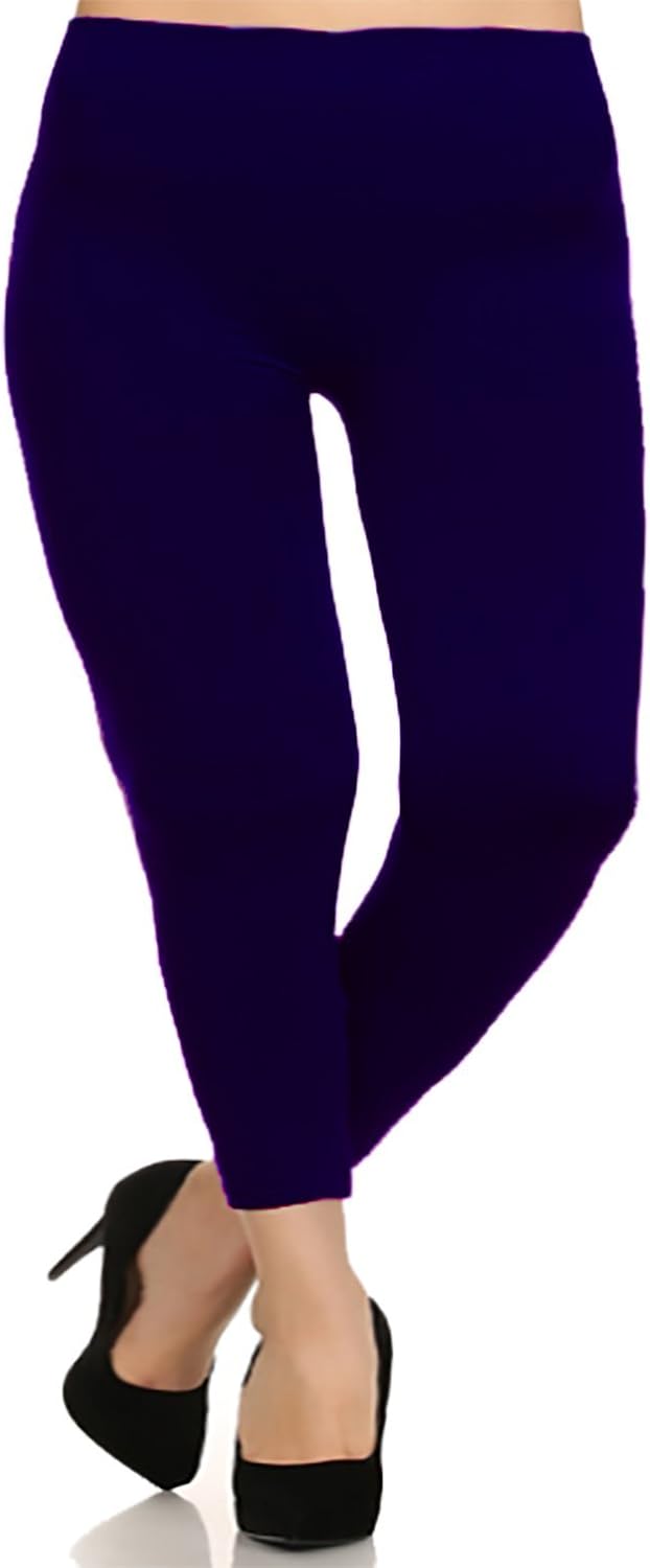 BASICO Womens Plus Size 3-Pack, 1- Pack Seamless Fleece Lined Leggings