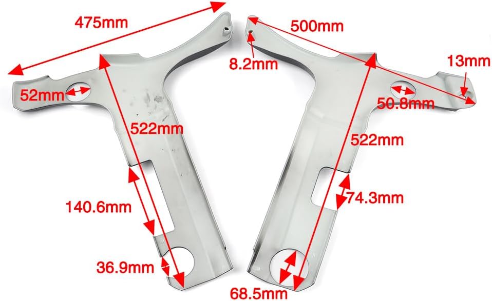 Cnaloo12 Body Frame T Shape Covers Plastic Chrome For Suzuki GSXR1300 Hayabusa 1997-2017