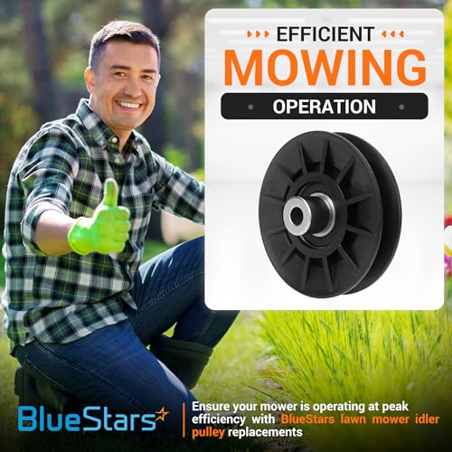 image for BlueStars 2 Pcs 194326 V-Idler Pulley with Carriage Bolt - for Craftsm