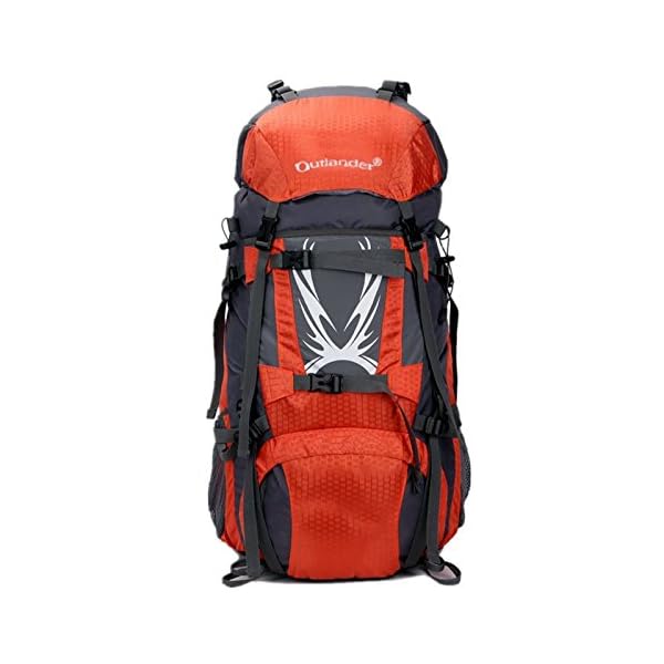 UNISTRENGH-6010L-Internal-Frame-Mountaineering-Camping-Hiking-Backpack-with-Rain-Cover-Orange UNISTRENGH 60+10L Internal Frame Mountaineering Camping Hiking Backpack with Rain Cover (Orange)