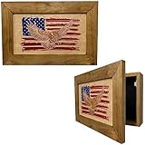 Bellewood Designs American Flag Hidden Gun Storage Cabinet with Eagle, Decorative Secure Concealed Gun Storage Safe