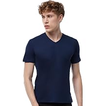 Malabadi Men's V-Neck Modal Slim Summer Cool T-Shirt 085