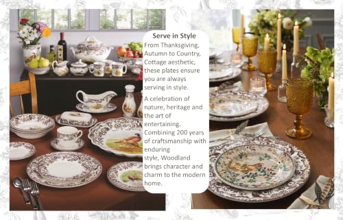 Spode Woodland Dinner Plate, Thoroughbred Horse, 10.5” | Made in England | Ideal Hunting Cabin Décor | Microwave and Dishwasher Safe by Spode - Used condition - Image 6
