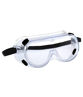 3M Safety Goggles Model 1621, Polycarbonate, Protects From Chemical Splashes, Clear Lens, Hardcoat, Transparent Goggles,