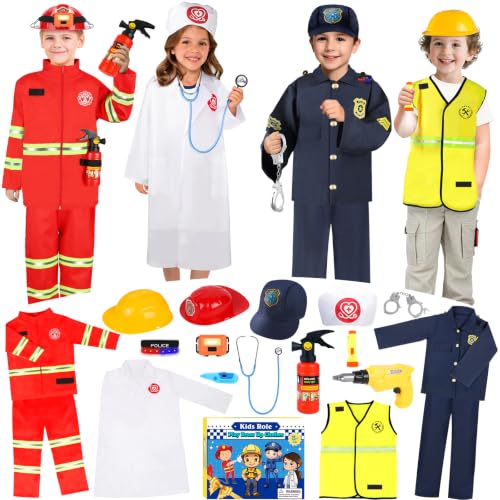 IVENRXIU Dress Up Clothes,4 In 1 Role Play Costumes for kids Ages 3-8, Image 1 IVENRXIU Dress Up Clothes,4 In 1 Role Play Costumes for kids Ages 3-8, Image 1