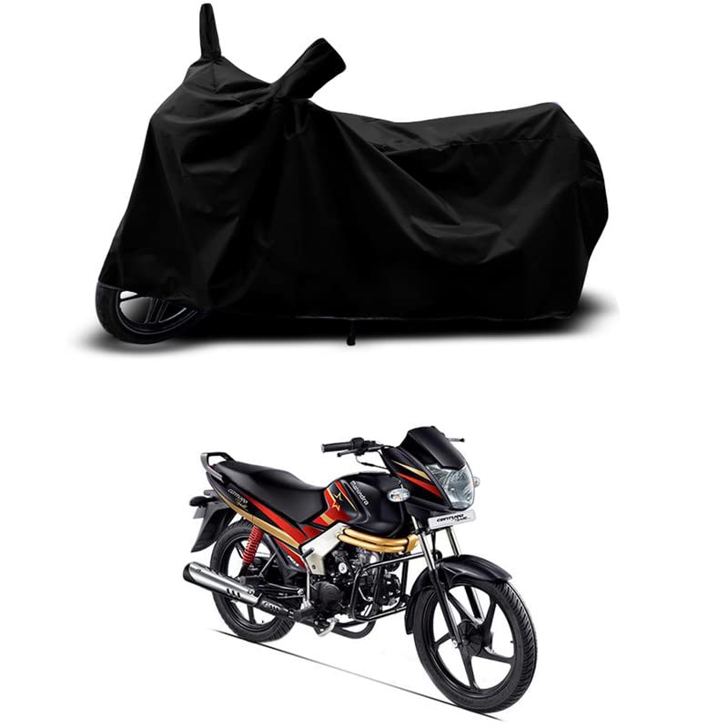 Image of 100% Scratchproof /UV-Rays /Heat Protection /Birds Dropping /Water Resistant /Dust Proof /Waterproof /Full Bike Scooty Two Wheeler Body Cover Compatible for Centuro BS6 All Varients[Black]