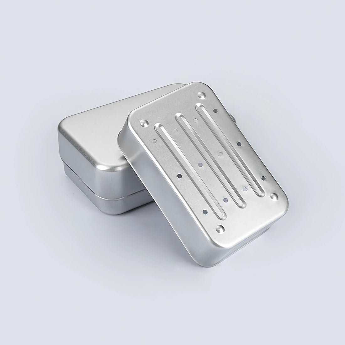 Aluminiowy słoik cynowy, 3 sztuki aluminiowych pojemników na mydło, pojemników podróżnych, stojaków do przechowywania, skrzynek ociekowych z pokrywką, przenośnych
