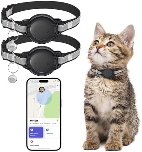 IP68 Waterproof Alternative, TAG Tracker for cat (Black, 2 Pack)