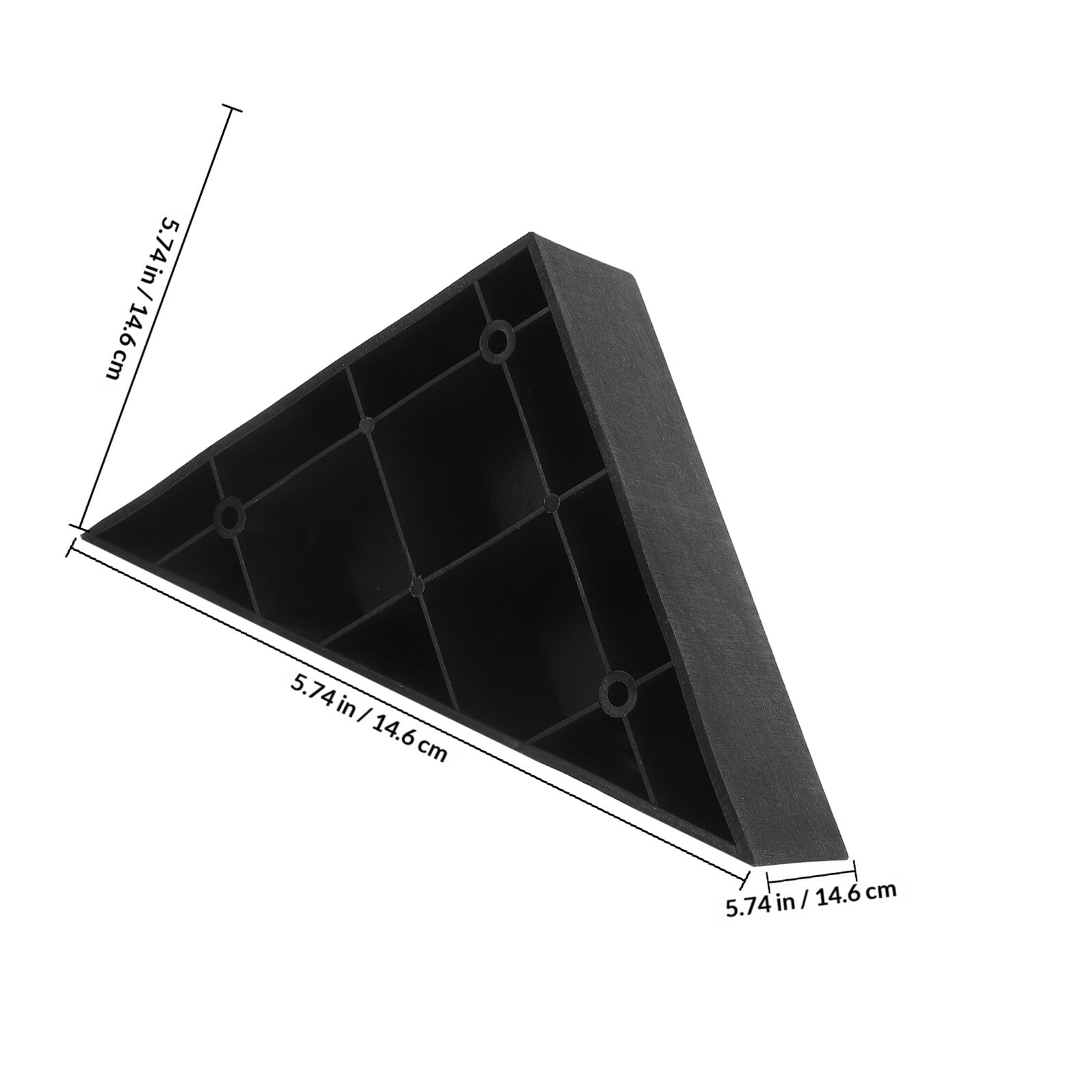 Piedini per Mobili Triangolari in Abs Neri 8 Pezzi | Viti Incluse, Design Antiscivolo e Resistente All’umidità, Adatti per Divano e Letto