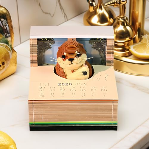 Bloc-notes 3D pour bureau encombré : calendrier et déco acrylique - 3