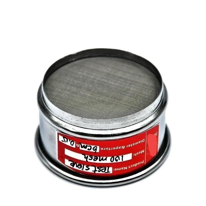 Sito testowe ze stali nierdzewnej 304 o średnicy 6 cm, sito laboratoryjne o oczkach 12-200 z chromowaną ramką, 1 szt.(100 mesh)
