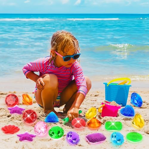 Image of 30 Pcs Large Diving Gems Pool Toys Pirate Treasure for Boy Girls | Colorful Acrylic Diamond, Pool Gems, Fake Gemstones, Summer Underwater Toys, Swimming Training Gifts, Water Pool Play Games