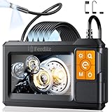 Ferdiiz Endoscopio Industriale HD 1920P, Telecamera Endoscopica Digitale Doppie Lenti Con 8+1 Luci LED Regolabili, Endoscopio IPS da 4,3", Telecamera Ispezione Impermeabile IP67, Cavo Semirigido 5M
