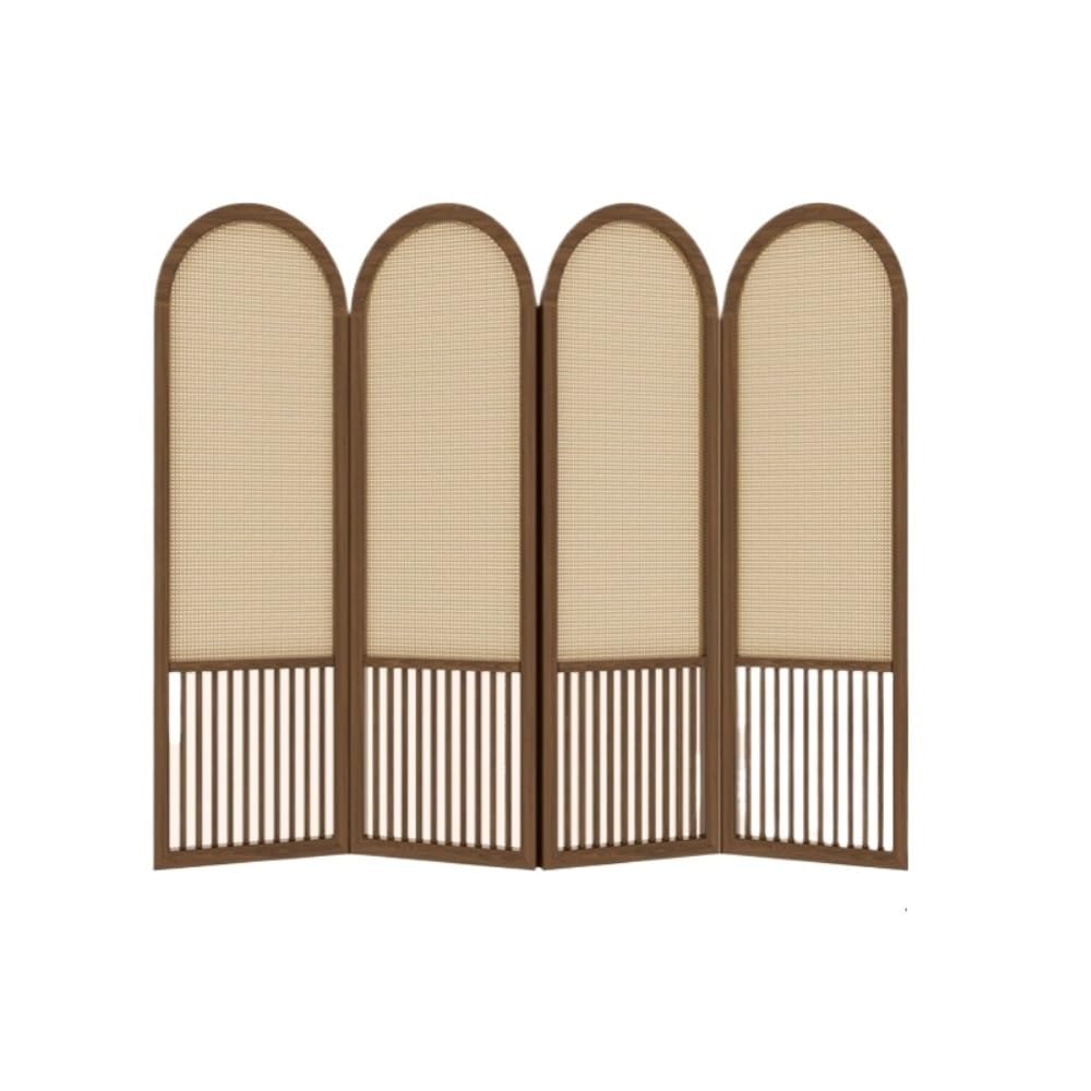 Privacy Screen Rattan Screen Partition Home Entrance Hall Living Room Office Tea Simple Foldable Mobile Folding Room Divider