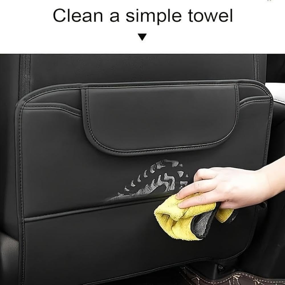 Ravem 2 Stück Autositz Schutz Rückseite Kinder für Skoda Enyaq/Enyaq Coupé/Elroq, Rückenlehnenschutz Organizer Wasserdicht und Pflegeleicht Zubehör Stauraum Autoteile,B