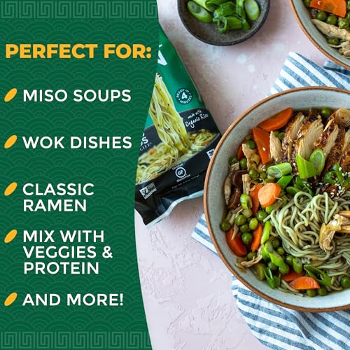 Lotus Foods Gourmet Jade Pearl Rice Ramen and Miso Soup, Lower Sodium, 10 Count