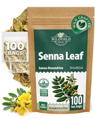 Image of 100 Bags Senna Leaf Senna Leaves Tea Herbal Tea (Senna Alexandrina) - 100 Count 1.5g Bags Hoja De Sen Hojas De Sen Para Te