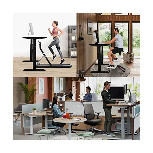 HAIAOJIA Height Adjustable Standing Desk Frame Dual Motor Sit Stand Desk 3 Stage Electric Stand Up Desk with Smart Pannel Lifting Base for Home/Office - Frame Only - Image 9