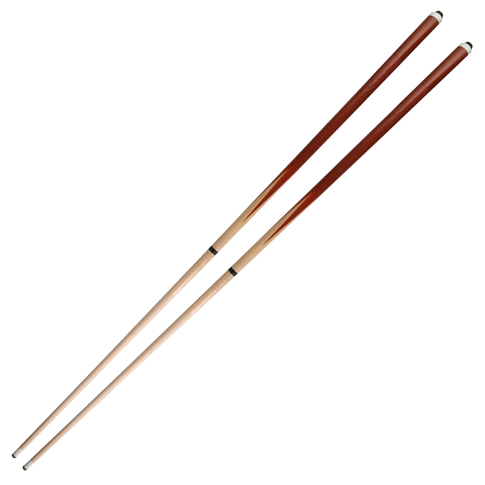 HMQQ 58" 2 -Pieces Professional Billiard Cue Sticks Heavy Duty 20OZ Hardwood Pool Queue Stick with 13mm Tip,Coffee Color,Set of 2