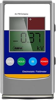 Medidor de Campo electrostático, portátil 0-20 kV con Pantalla LCD, comprobador de Equilibrio iónico sin Contacto, Detector antistático para Fibras Textiles, Papel y plástico