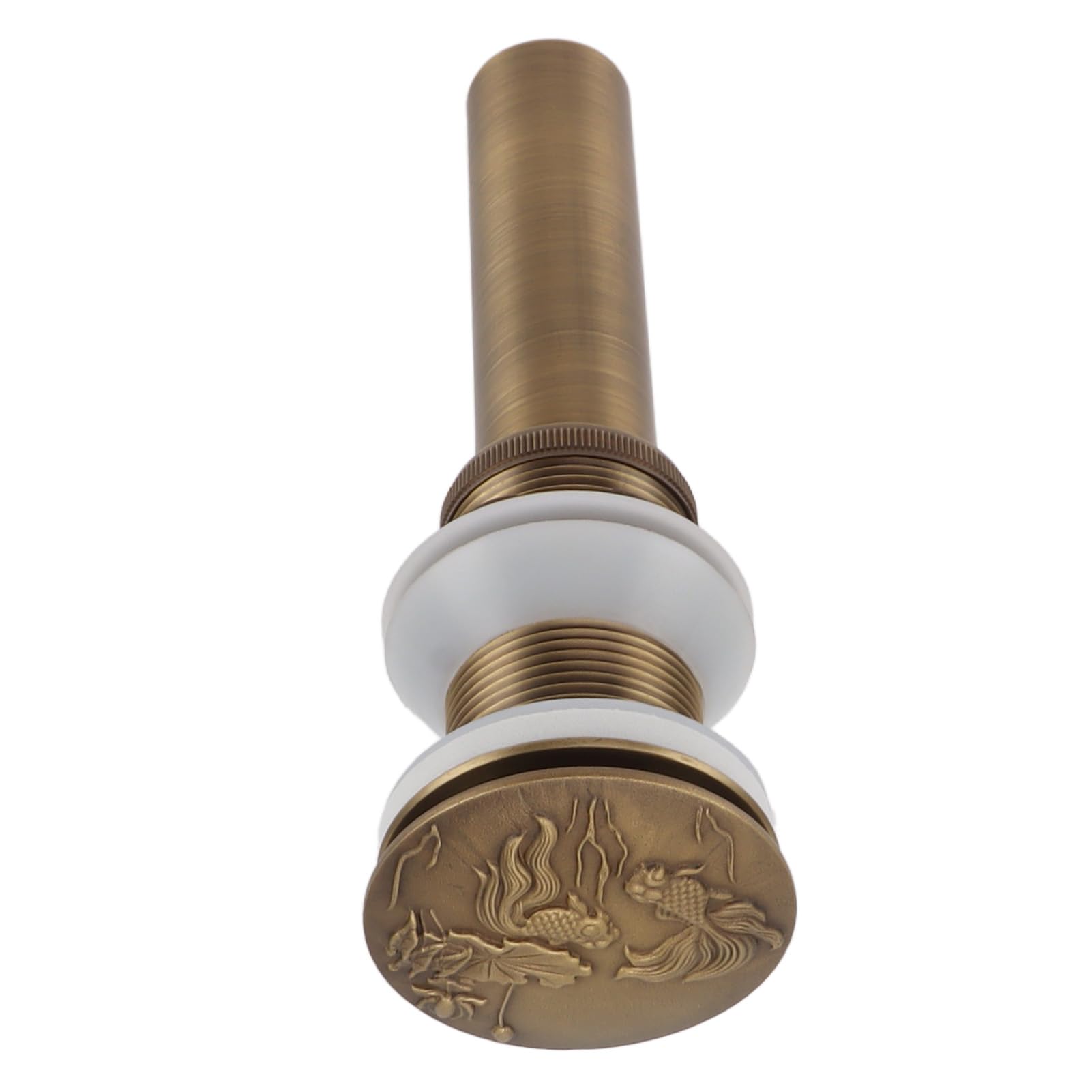 Tous les cuivre pop-up Évier drain Premium antique conception de cuisine de cuisine de salle de bain drain d'évier de salle de bain non fuite de drainage rapide stable dura (Sans trou)