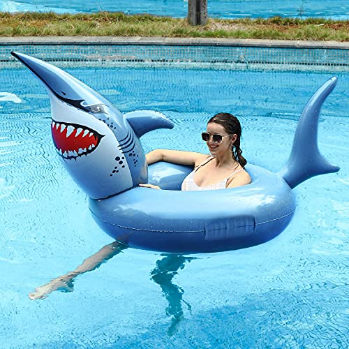 Parentswell Shark Pool Floats , Giant Inflatable Pool Float Swimming Ring , Pool Party Floaties For Kids Adults #TOP1